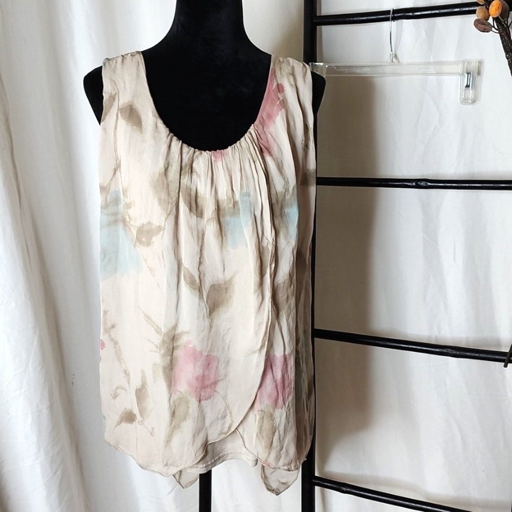 Carina Ricci Silk Watercolor Sleeveless